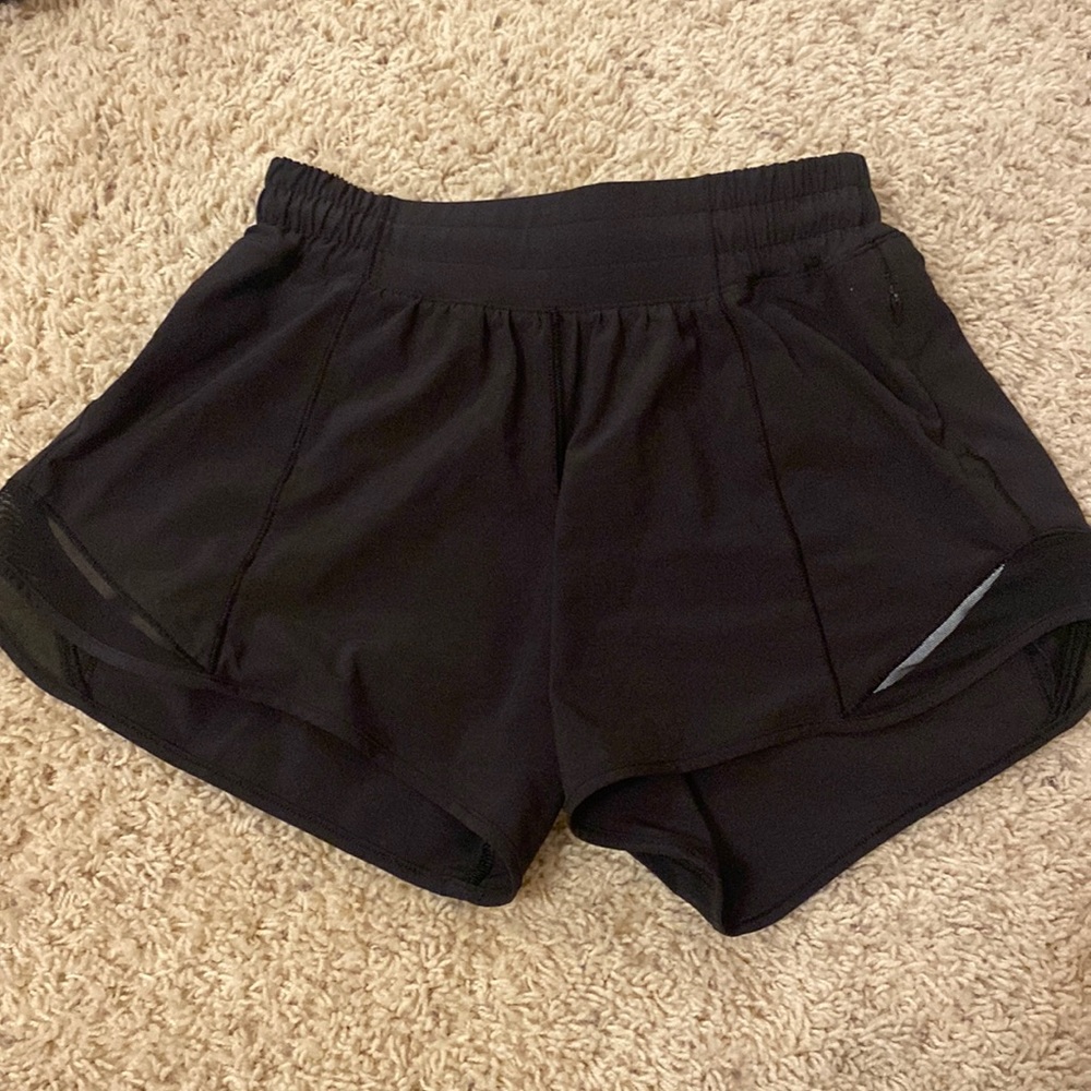 Black lululemon shorts size 2 tall